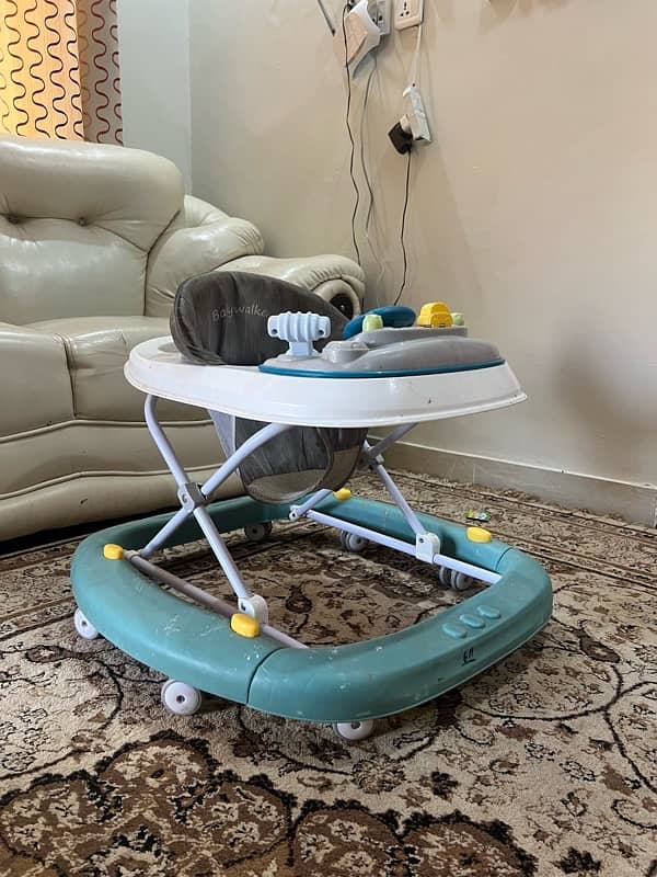 Baby cot, Baby walker, car seat 2