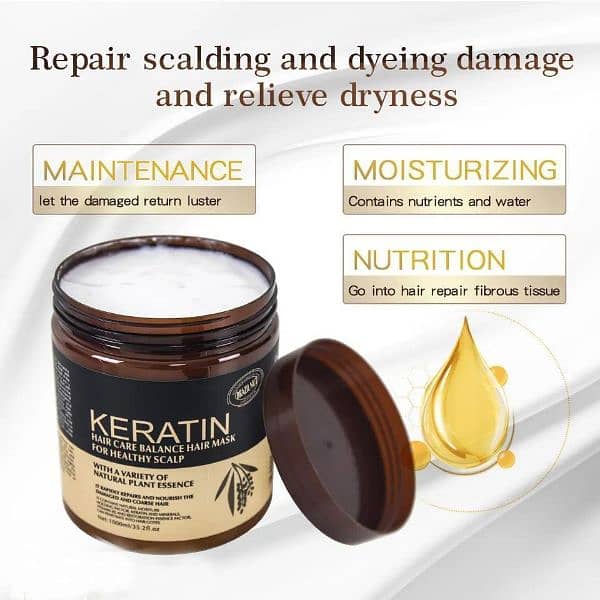 Pack of 2 Keratin Hair Mask, 500 ML 1