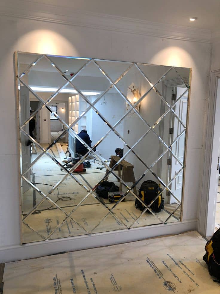 Glass designing / Glass wall / vanity mirror/wall mirror 7