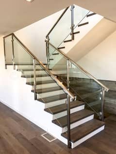 Glass railing / Modern glass railing / Balcony glass railing