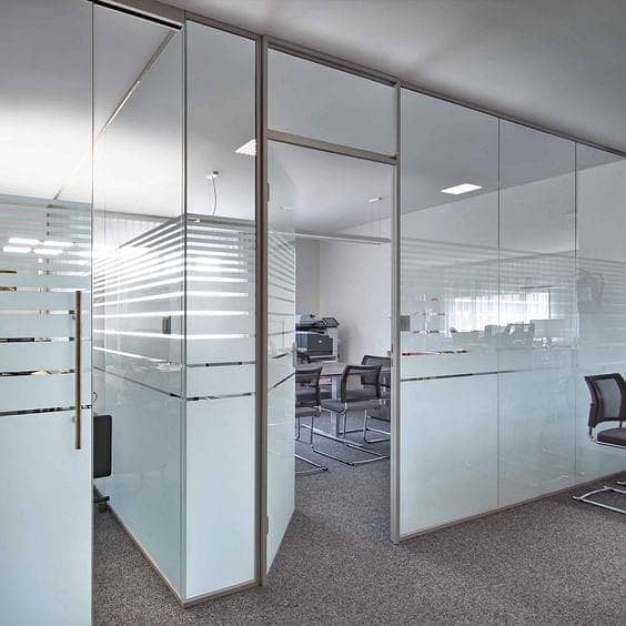 Glass office cabine/glass partition/glass work/glass office partition 12