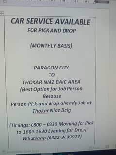 Monthly Car Service available (Toyota Passo Car)