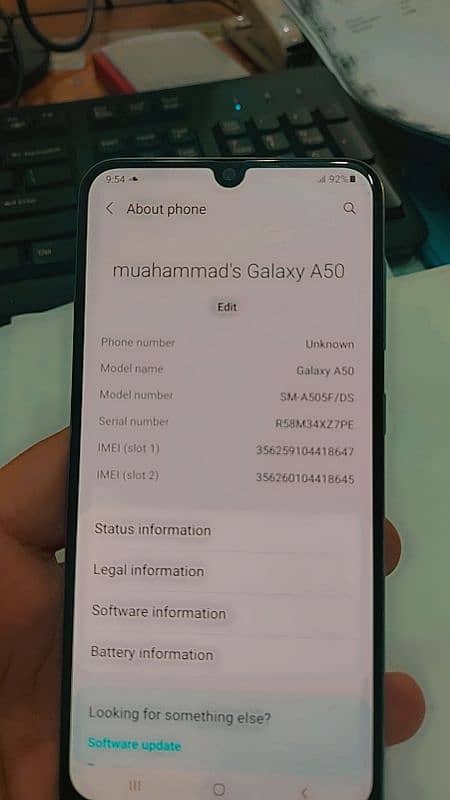 SAMSUNG A50 for urgent  Sale 1