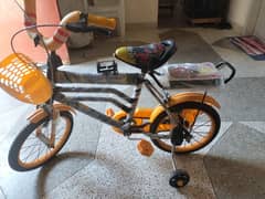 two wheeler cycle with side 2 wheels size 16