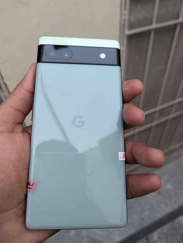 Google Pixel 6a White & Green Colour 2