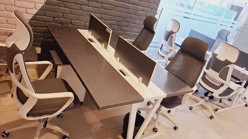 IT Workstation with Office Chairs 1