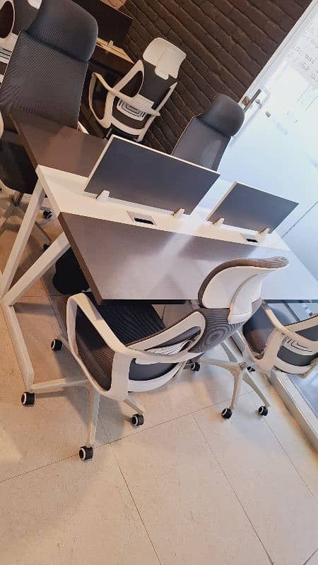 IT Workstation with Office Chairs 3