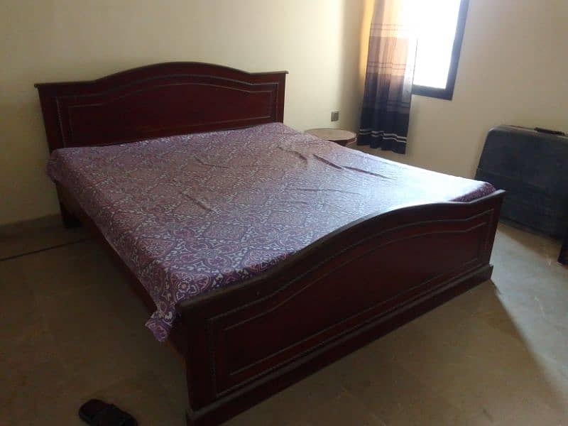 pure wooden king size double bed without mattress and without matress 1