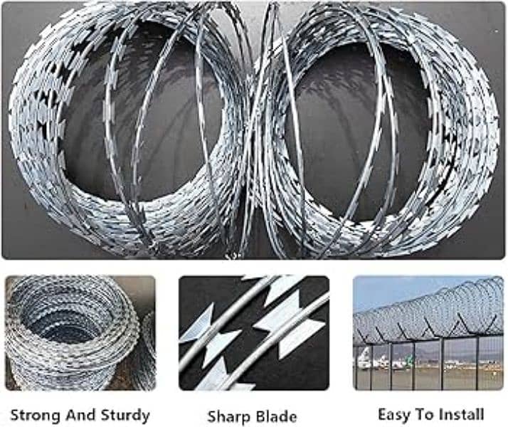 Razor wire - Concertina barbed wire - Electric fence - Chain link 1