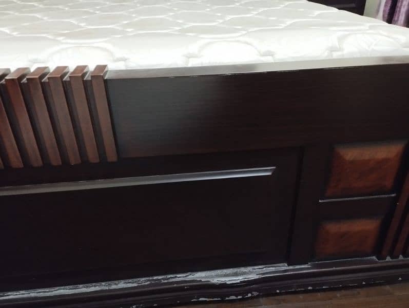 Bed Set For Sale//Wooden Bed//Bed With 2 Side Table//King Size Bed 1