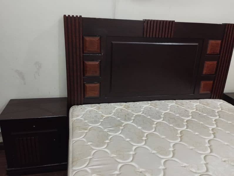 Bed Set For Sale//Wooden Bed//Bed With 2 Side Table//King Size Bed 3