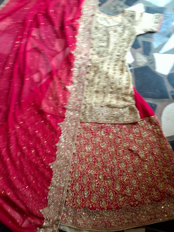 bridal lehenga one time used 2