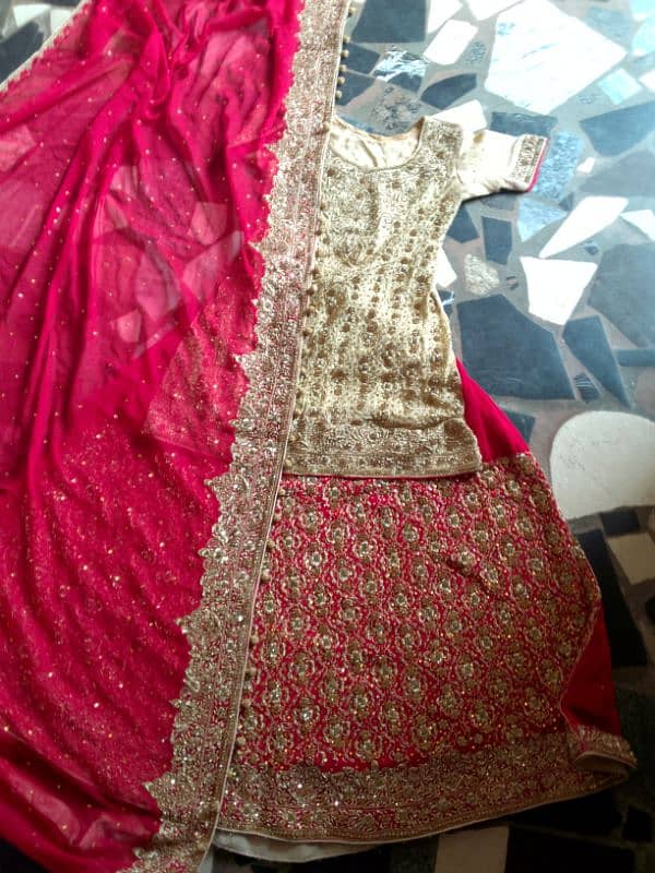 bridal lehenga one time used 5