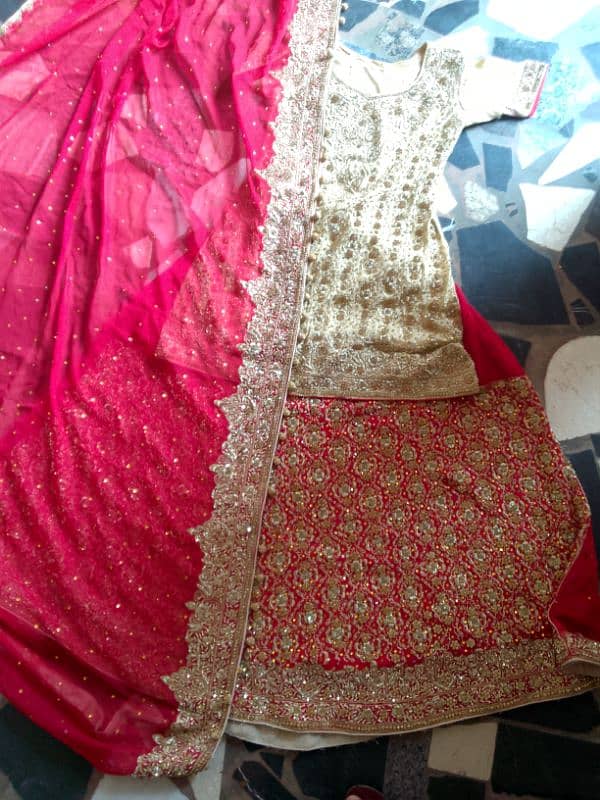 bridal lehenga one time used 6