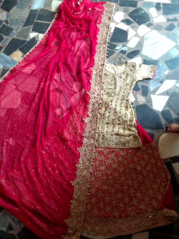 bridal lehenga one time used 7