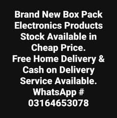 Brand New Box Pack imported Products Available in Cheap Price.