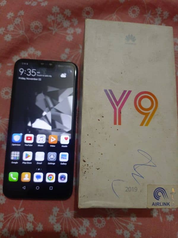 Huawei y9 2019 with box 1