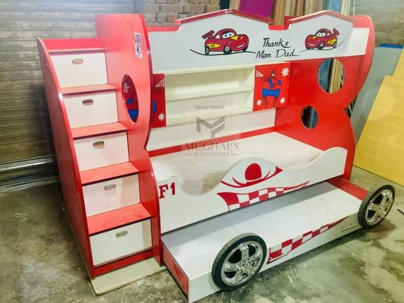 Bunk bed | Kid wooden bunker bed | Baby bed | Double bed | Triple bed 7