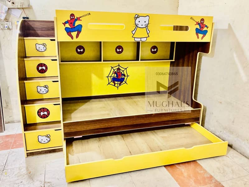 Bunk bed | Kid wooden bunker bed | Baby bed | Double bed | Triple bed 15