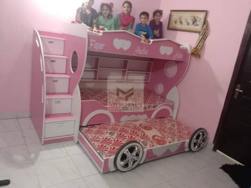 Bunk bed | Kid wooden bunker bed | Baby bed | Double bed | Triple bed 16