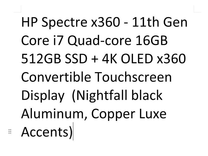 HP Specter X360 2 in 1 6