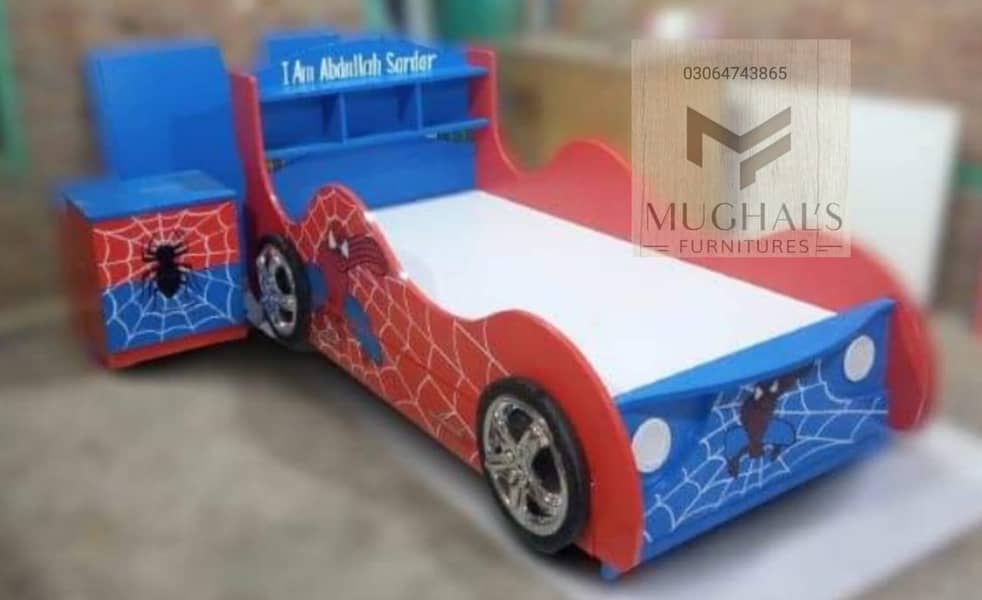 Kids bed | baby Car Bed | kids wooden bed | single bed | Double bed 4