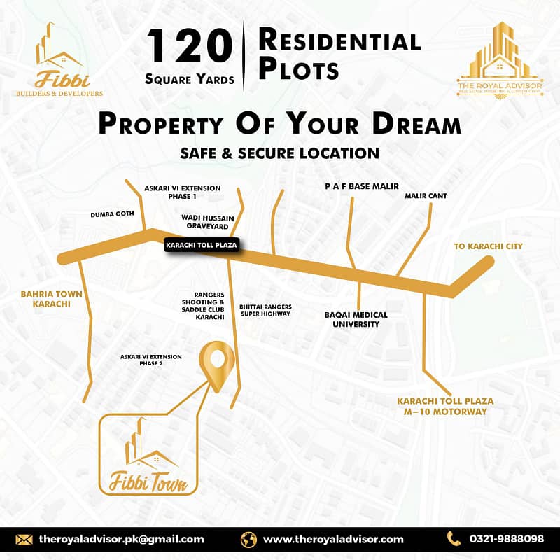 Prime Location 120 Square Yards Plots For Sale In The Perfect Location Of Fibbi Town 10