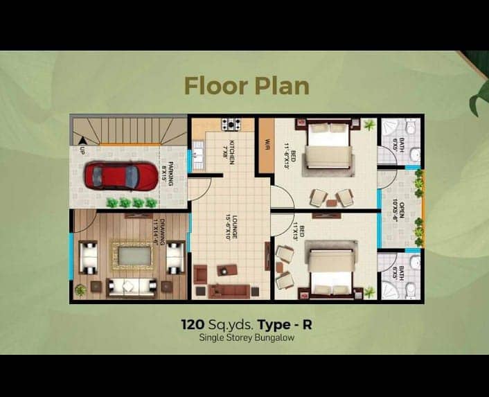 120 Sq. Yd West Open Plot with 1-Year Easy Instalment Plan Grab It Now! 1