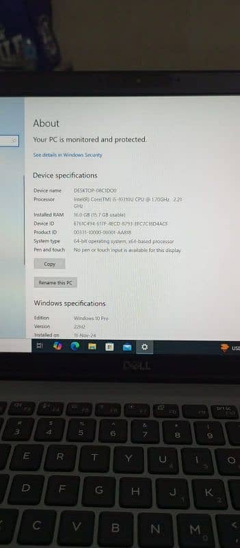 Dell Latitude 5310 Core i5 10th Generation 16gb Ram/512gb SSD 7