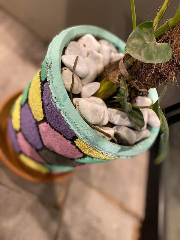 handcrafted mosaic planter - Unique home decor 1