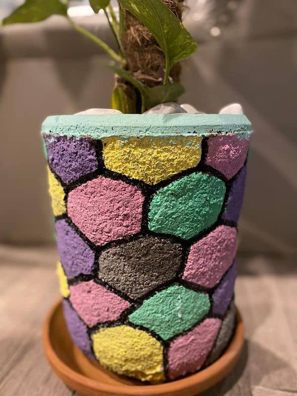 handcrafted mosaic planter - Unique home decor 2