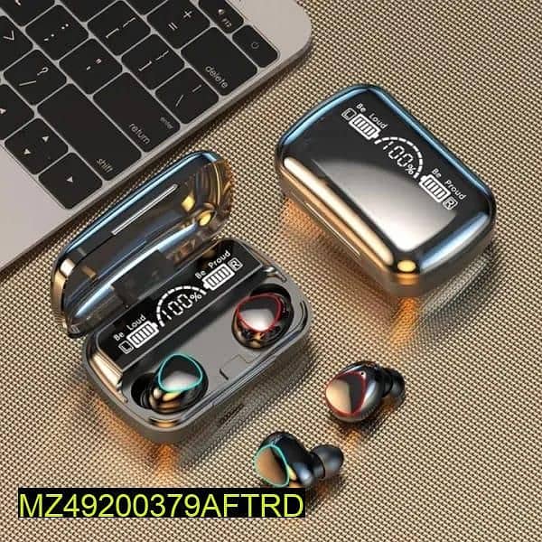 M10 digital screen earbuds with power bank deliverable whatsapp karen 5