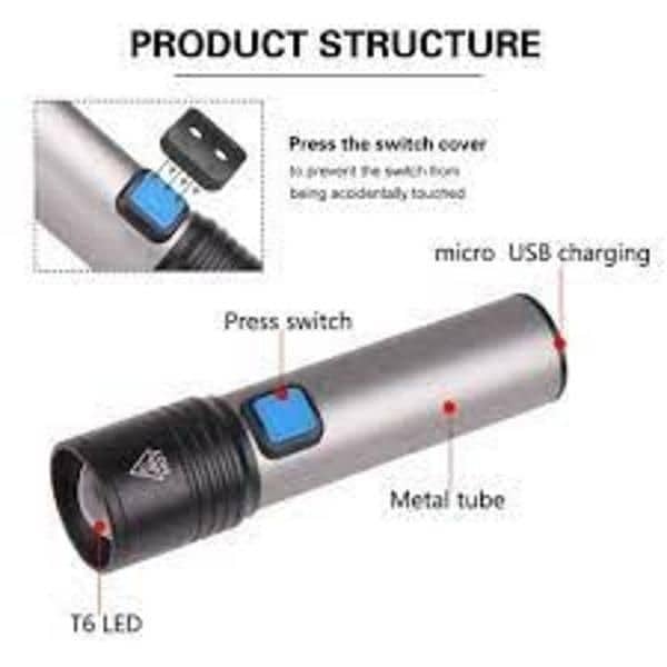 Rechargeable Flash Lights (Premium) 8