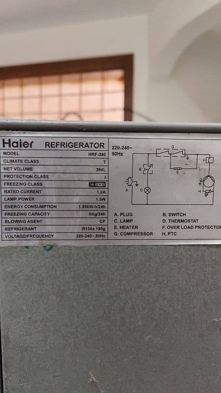 HAIER HRF 380 REFRIGERATOR MEDIUM SIZE 8