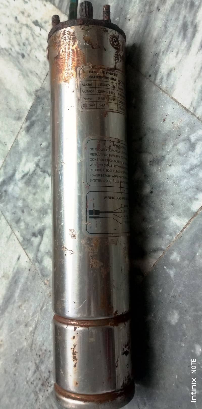 JD Submersible water pump motor, Missile Motor, Original JD 1HP 0.75kW 1