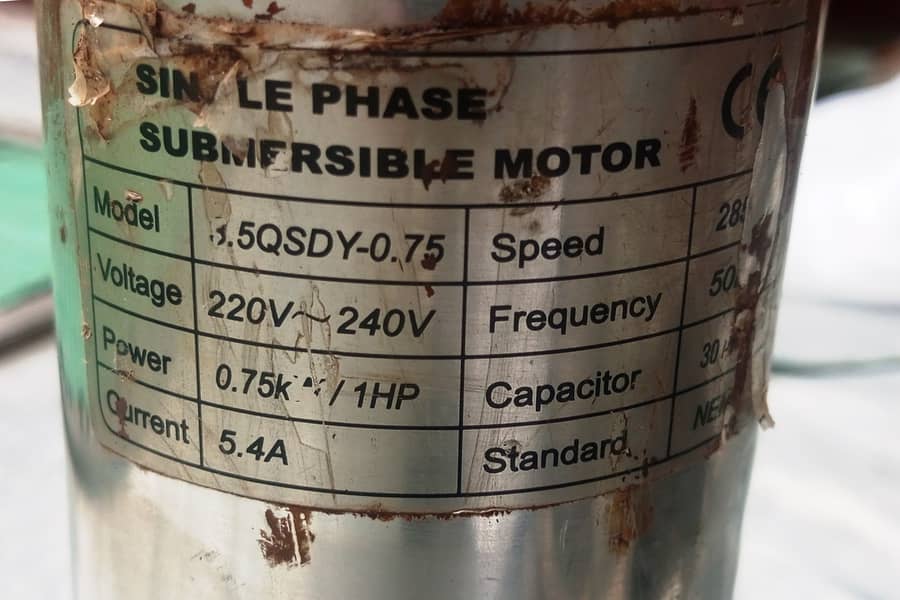 JD Submersible water pump motor, Missile Motor, Original JD 1HP 0.75kW 2