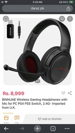 BINNUNE bw02. bt Bluetooth + wired  Gaming  headphones with boost sound