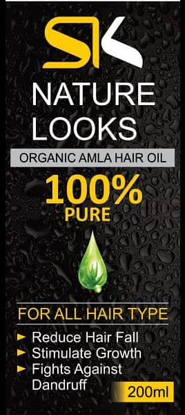 SK Nature looks organic Amla+ hair oil  03131611122 1