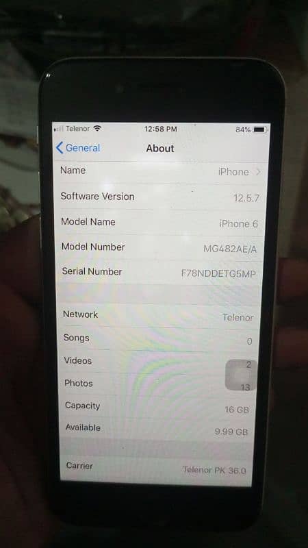 Iphone 6 16gb PTA approved 5