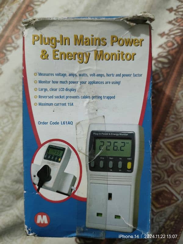 Brand new power factor energy meter came from UK measures 1