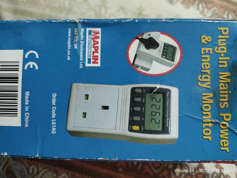 Brand new power factor energy meter came from UK measures 2