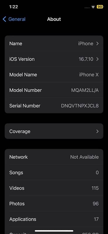 iPhone X 256GB non pta 4