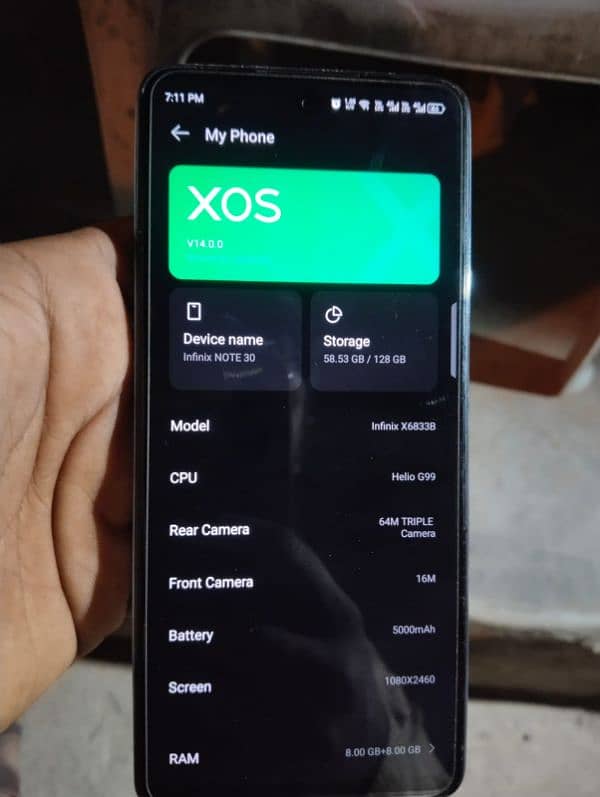 infinix note 30 Ram 8+8  Storage 128 1