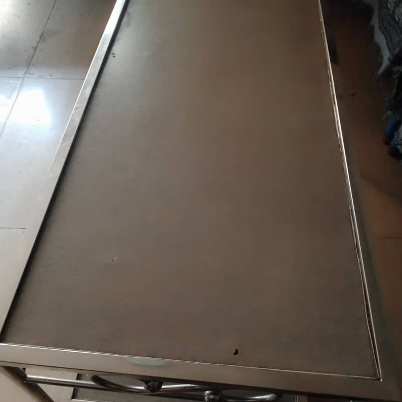 Pure steel table 9