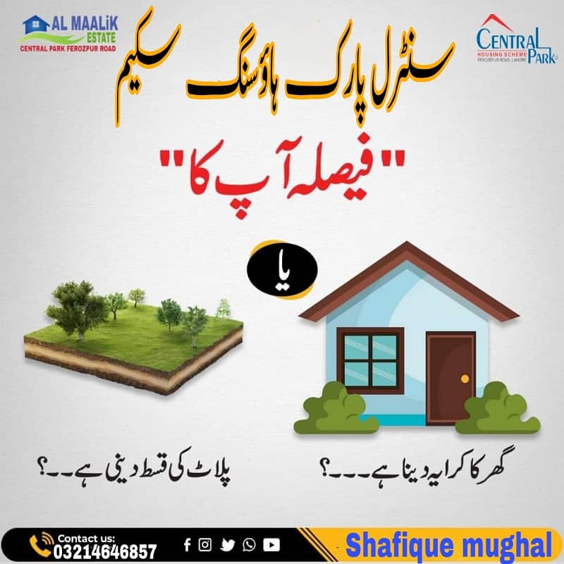 5MARLA PLOT FACING PARK PLUS FACING JAMIA MASJID IDEAL LOCATION ALL DUES CLEAR PLOT FOR SALE NEAR MARKET SCHOOL 1