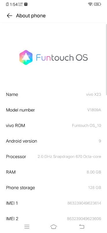 Vivo x23 2