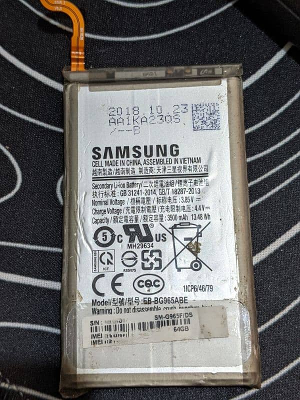 Samsung S9+ battery 0