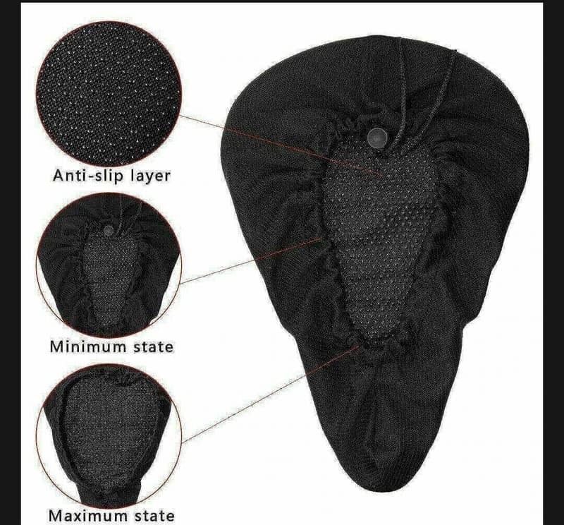 Bicycle Seat Cover Pad, Bicycle Gel Silicone Saddle Pad/Cushion. 4