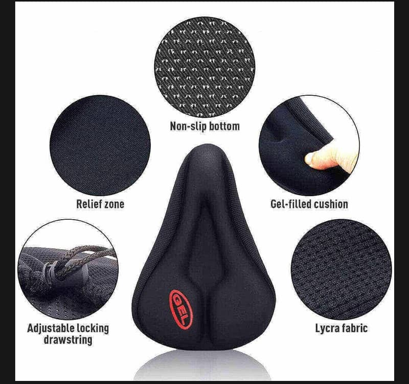 Bicycle Seat Cover Pad, Bicycle Gel Silicone Saddle Pad/Cushion. 5