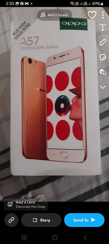 oppo A57 lush condition 10/10 1